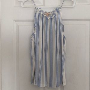 Blue and White striped tank top